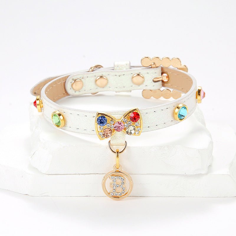 2 - PCS Sparkling Rhinestone Bow Cat Collar - Adorable & Safe Pet Collar XL - Paws and PatsPet Care > Dog Supplies > Dog Collars, Leads & Harnesses