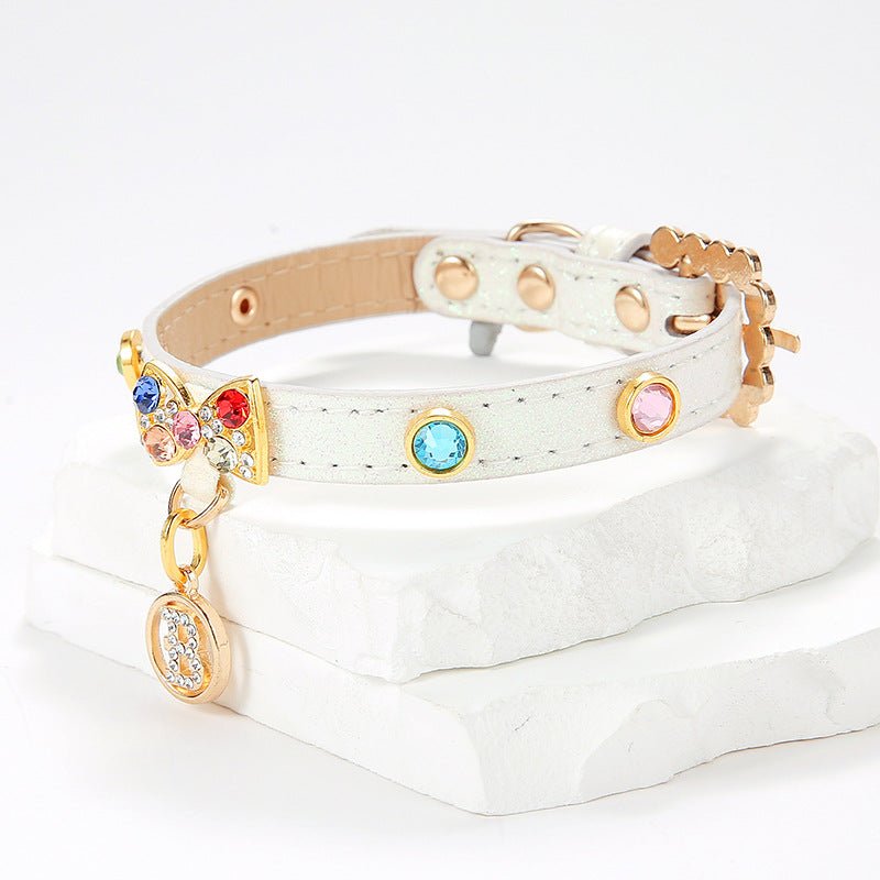 2 - PCS Sparkling Rhinestone Bow Cat Collar - Adorable & Safe Pet Collar XL - Paws and PatsPet Care > Dog Supplies > Dog Collars, Leads & Harnesses