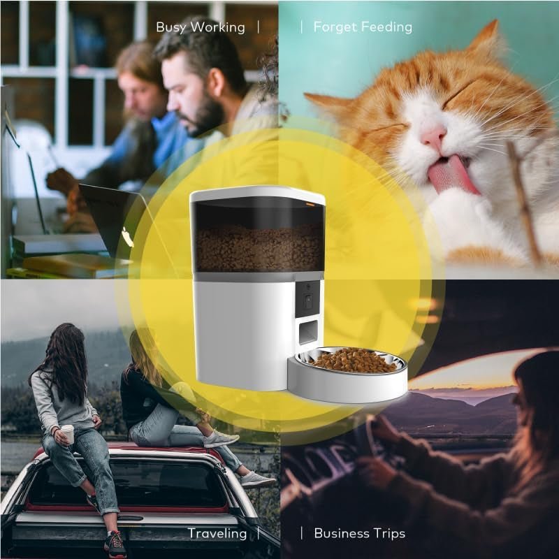 Automatic Pet Feeder Wifi Wireless Cat Dog Food Dispenser - Paws and Pats