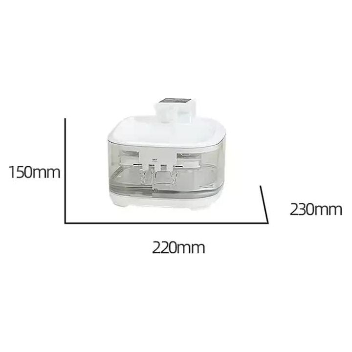 White 4.5L Rechargeable Pet Water Fountain for Cats & Dogs - Automatic Circulating Water Dispenser with Large Capacity - Paws and PatsPet Care > Cat Supplies > Cat Bowls, Feeders & Waterers