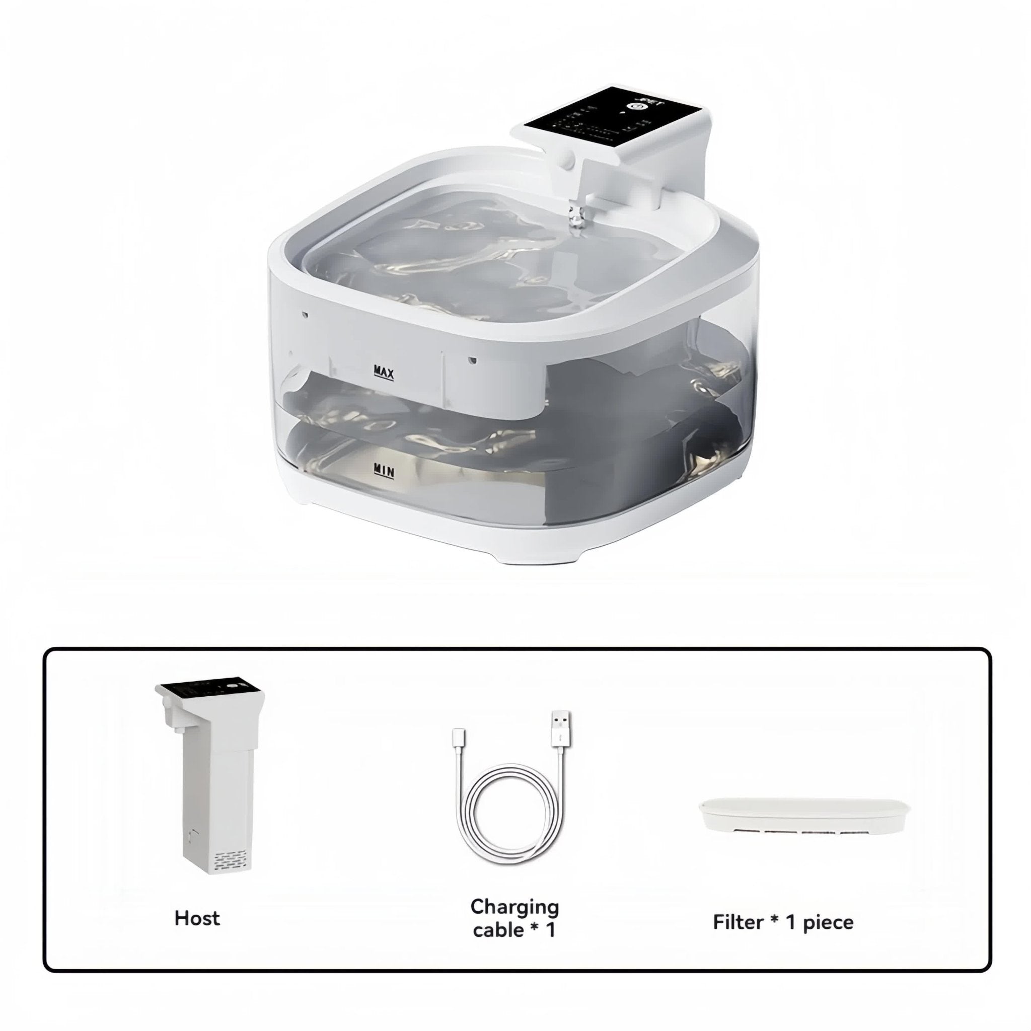White 4.5L Rechargeable Pet Water Fountain for Cats & Dogs - Automatic Circulating Water Dispenser with Large Capacity - Paws and PatsPet Care > Cat Supplies > Cat Bowls, Feeders & Waterers