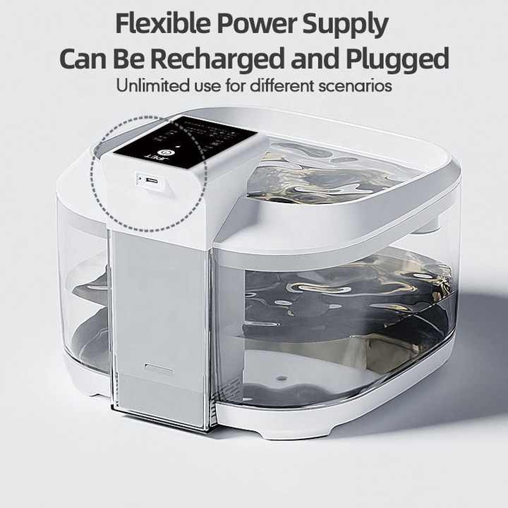 White 4.5L Rechargeable Pet Water Fountain for Cats & Dogs - Automatic Circulating Water Dispenser with Large Capacity - Paws and PatsPet Care > Cat Supplies > Cat Bowls, Feeders & Waterers